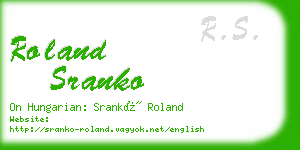 roland sranko business card